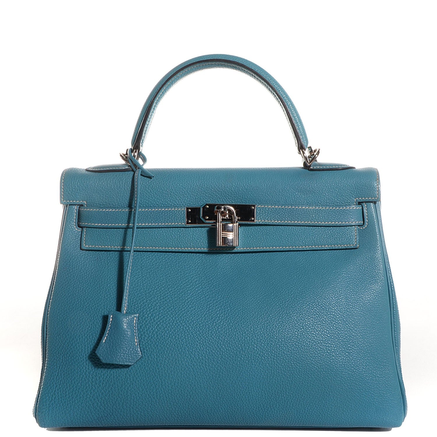 Hermes Togo Kelly Retourne 32 Blue Jean 1 of 19