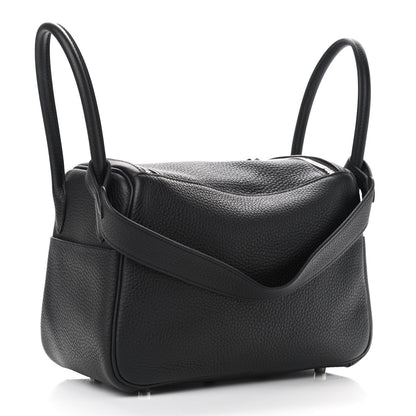 Hermes Taurillon Clemence Lindy 26 Black 3 of 9