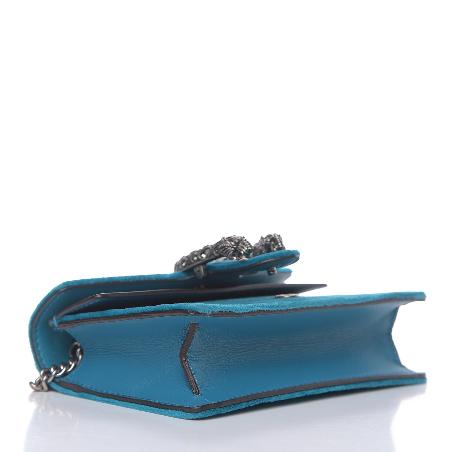 Velvet Super Mini Dionysus Shoulder Bag Pavone Cyan