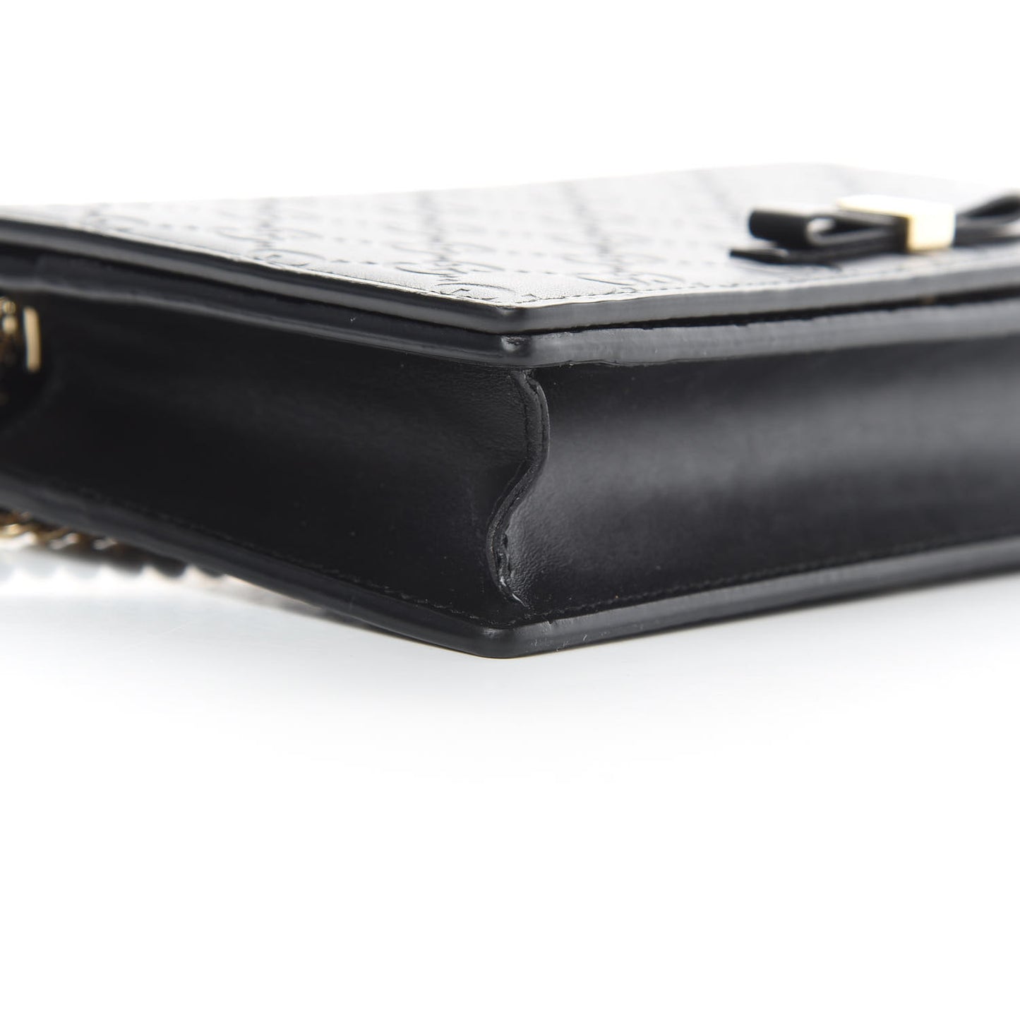 Guccissima Signature Bowy Chain Wallet Black