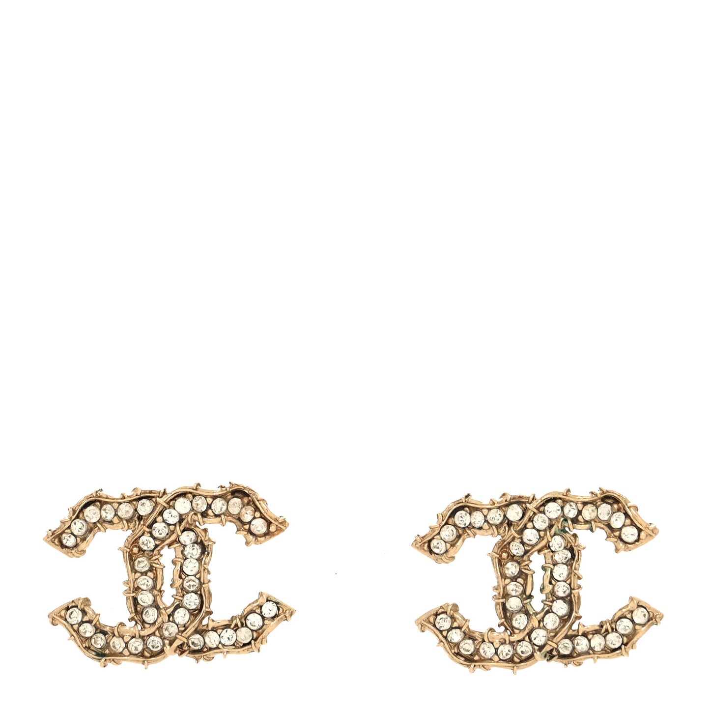 Crystal CC Earrings Gold