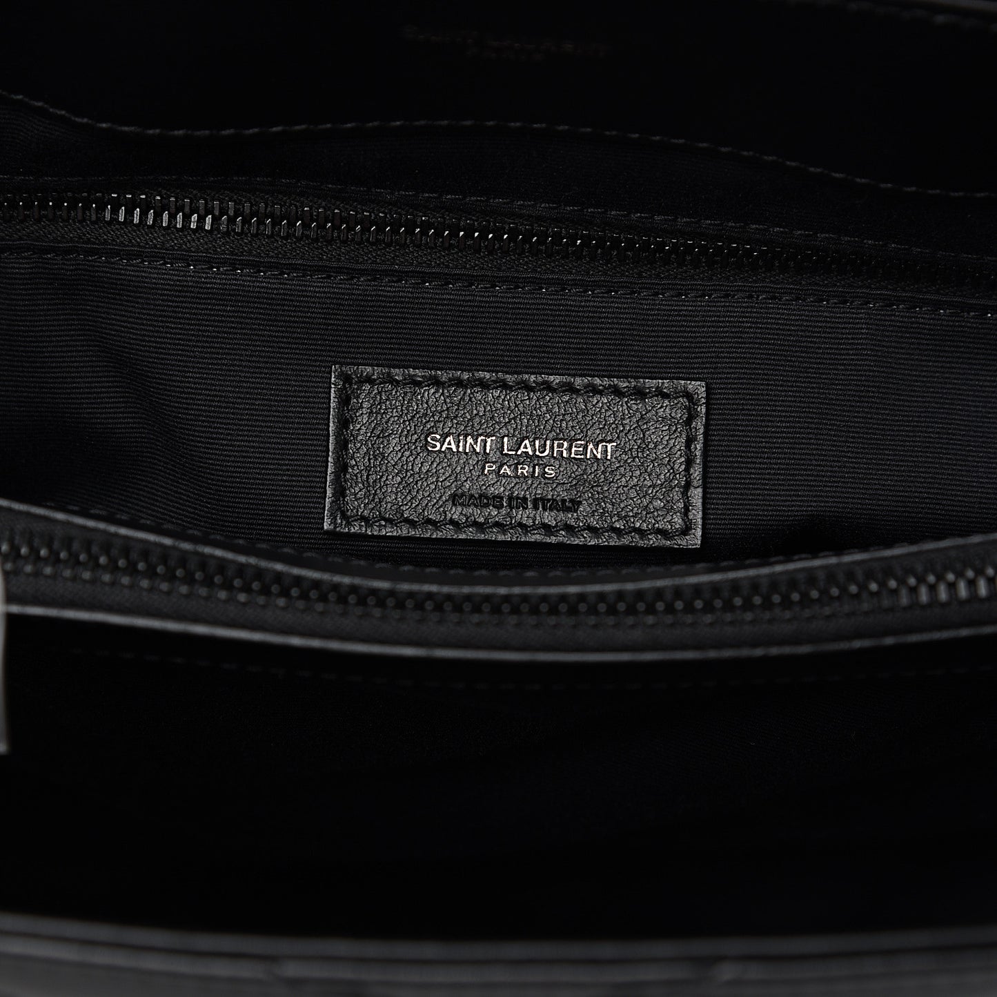 Calfskin Y Quilted Monogram Medium Loulou Chain Satchel Black