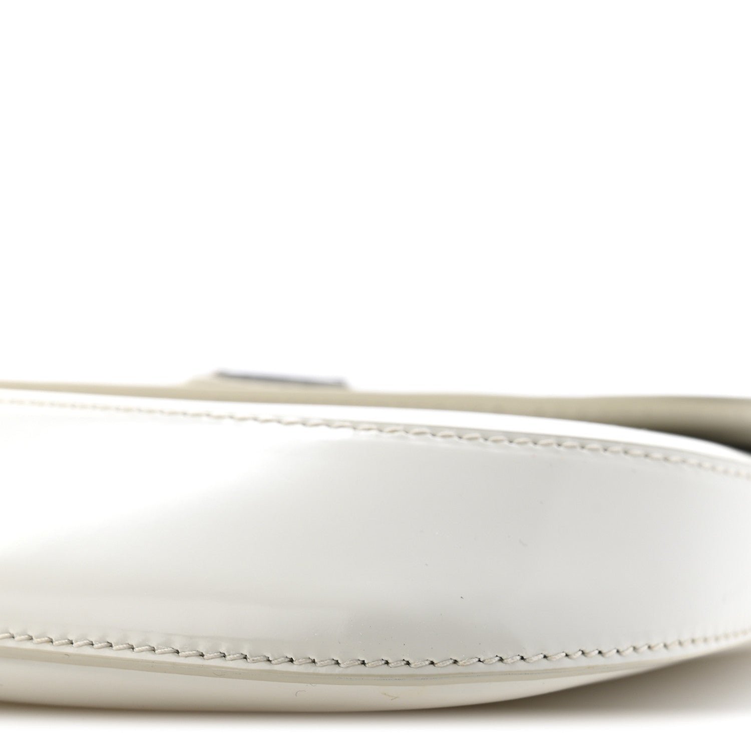 Prada Spazzolato Cleo Flap Shoulder Bag White 7 of 12