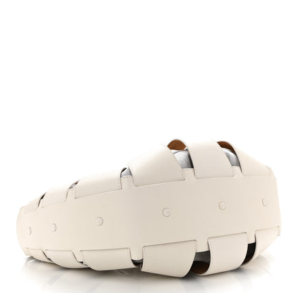 Bottega Veneta French Calfskin Shell Bag White Frost 4 of 11