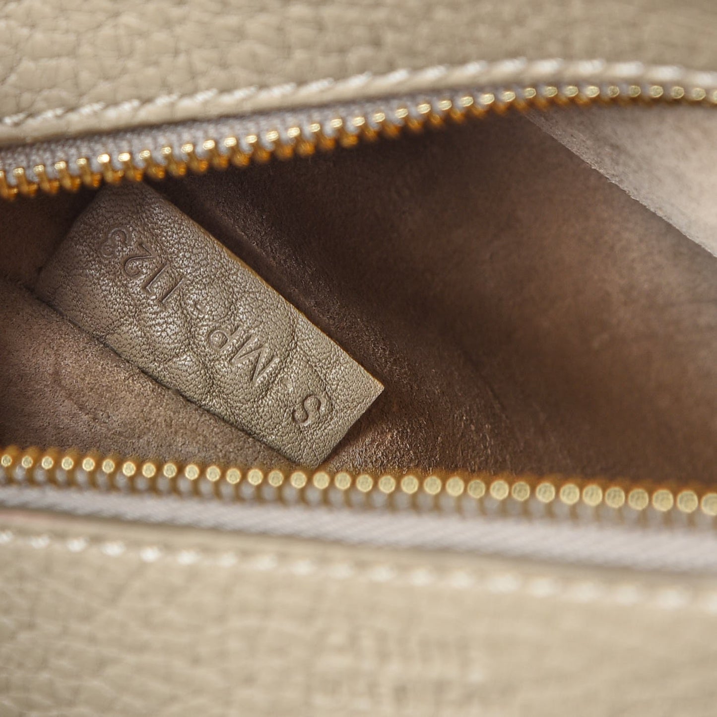 Grained Calfskin Small Tie Knot Tote Light Taupe