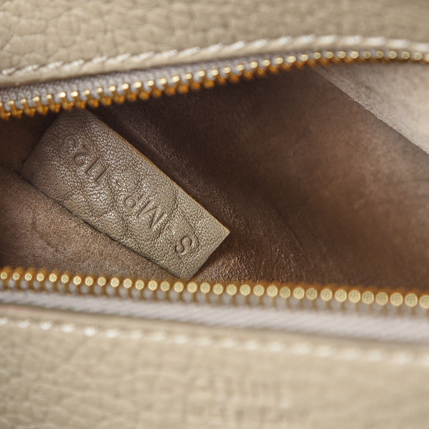 Celine Grained Calfskin Small Tie Knot Tote Light Taupe 9 of 10