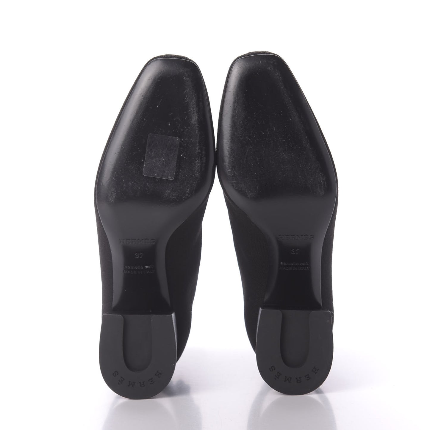 Knit Calfskin Volver Ankle Boots 37 Black
