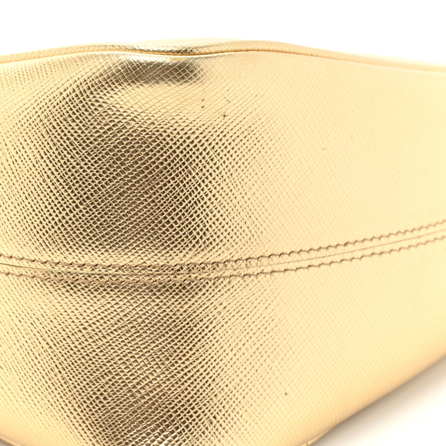 Prada Saffiano Lux Triangle Shoulder Bag Platino 9 of 12