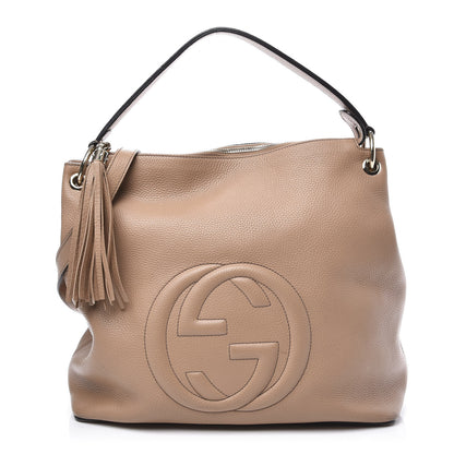 Gucci Pebbled Calfskin Large Soho Hobo Camelia 1 of 10
