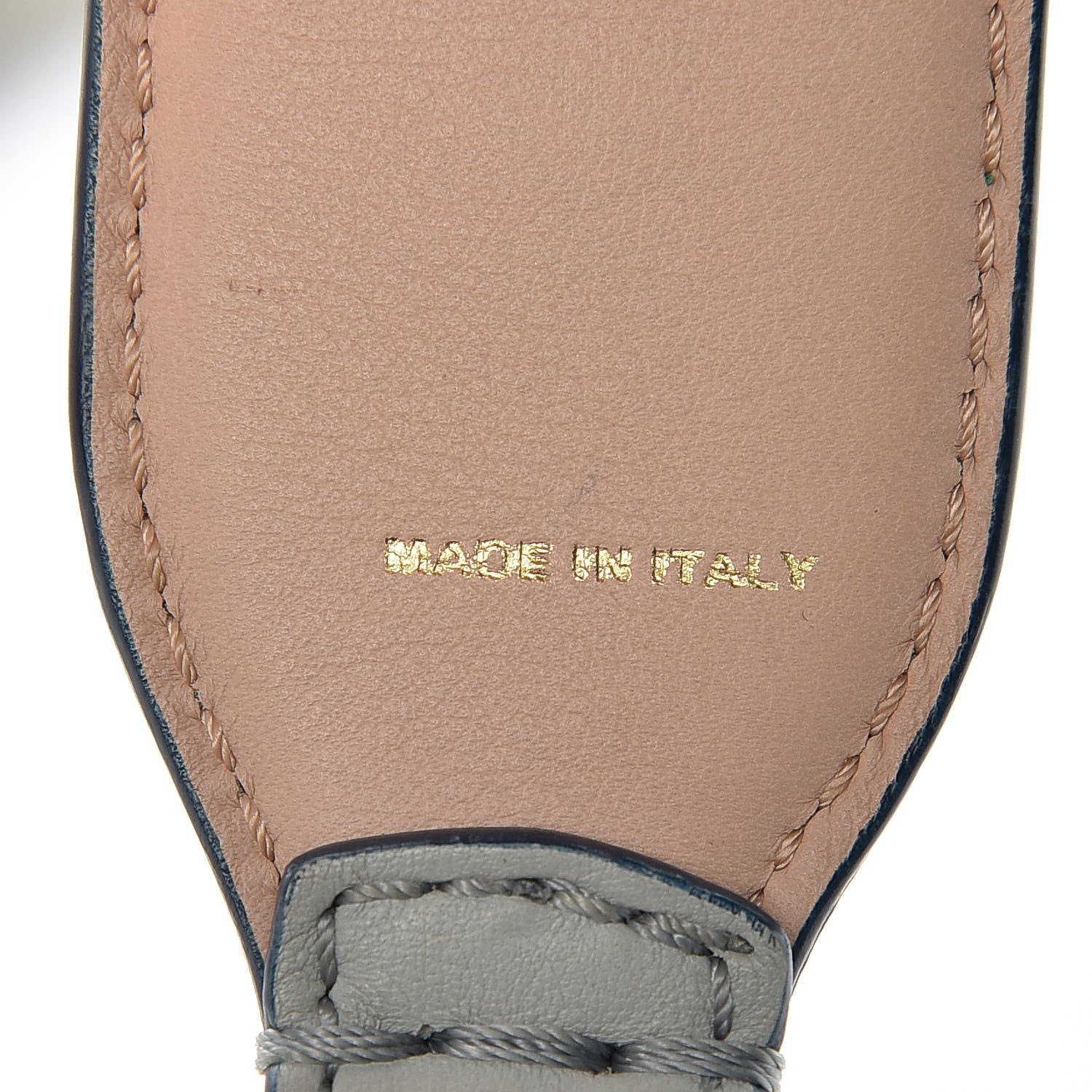 Fendi Vitello Dolce Plexiglass Bi-Color Studded Strap You Grigio Perla Plaster Multicolor 3 of 5
