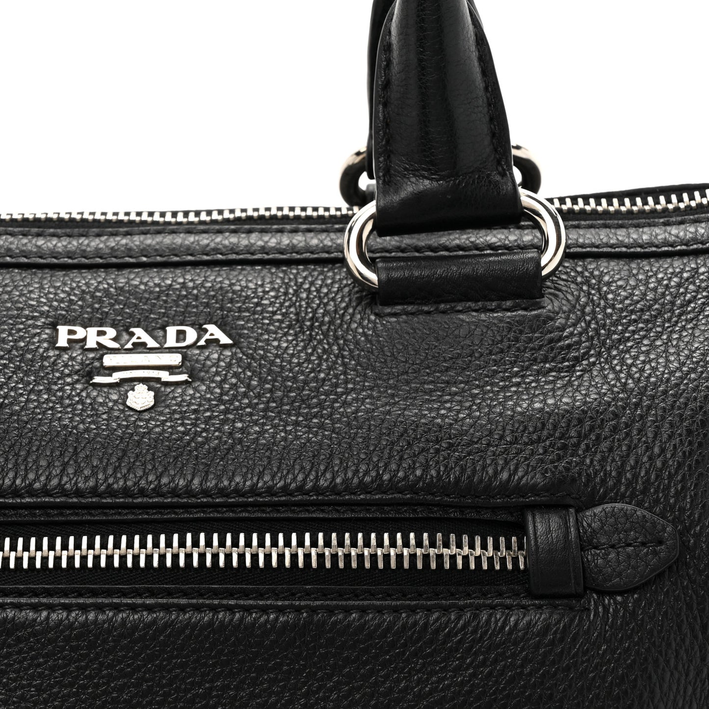 Vitello Phenix Shopping Satchel Black