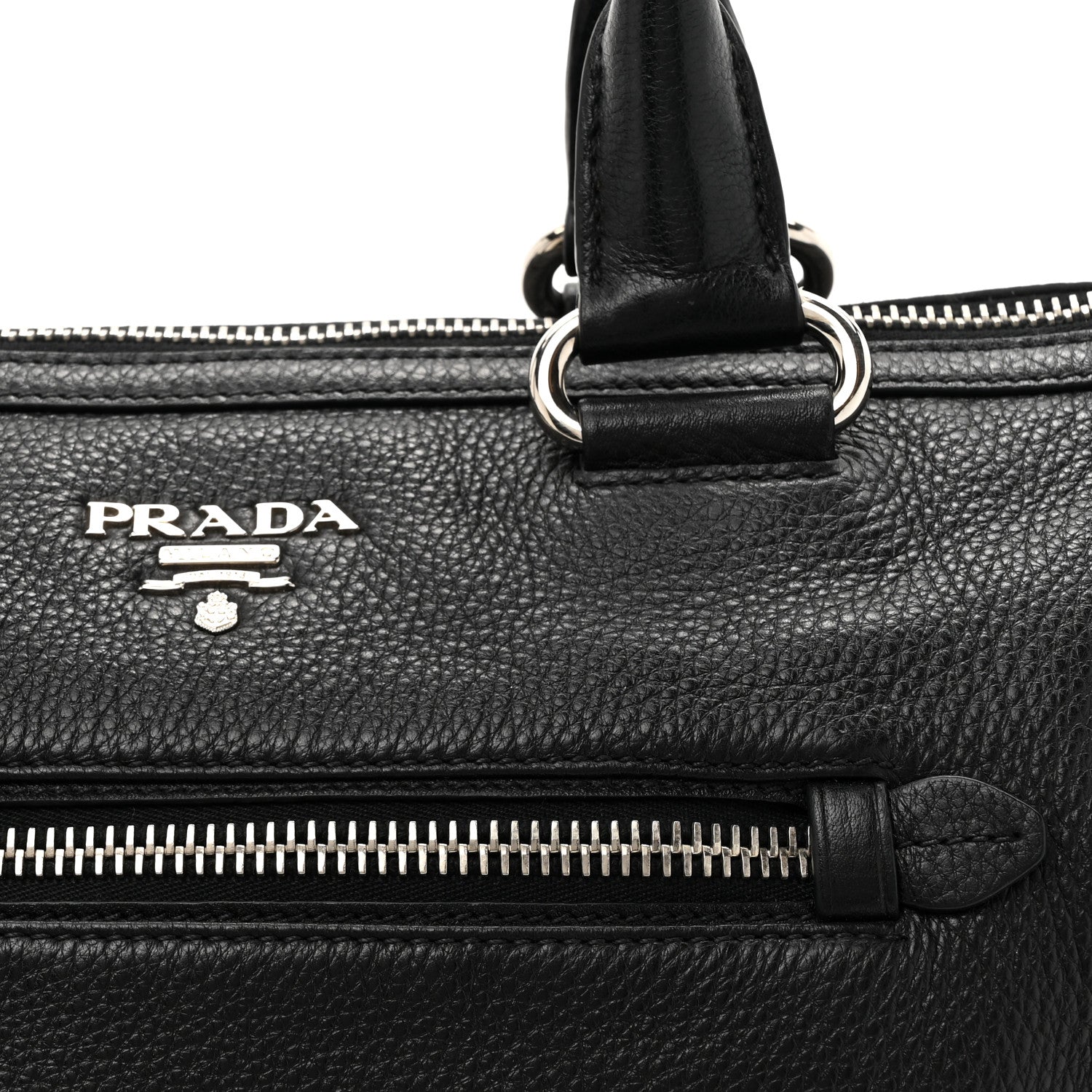 Prada Vitello Phenix Shopping Satchel Black 7 of 12