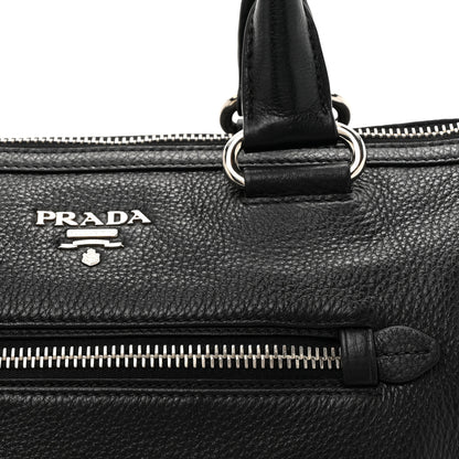 Prada Vitello Phenix Shopping Satchel Black 7 of 12