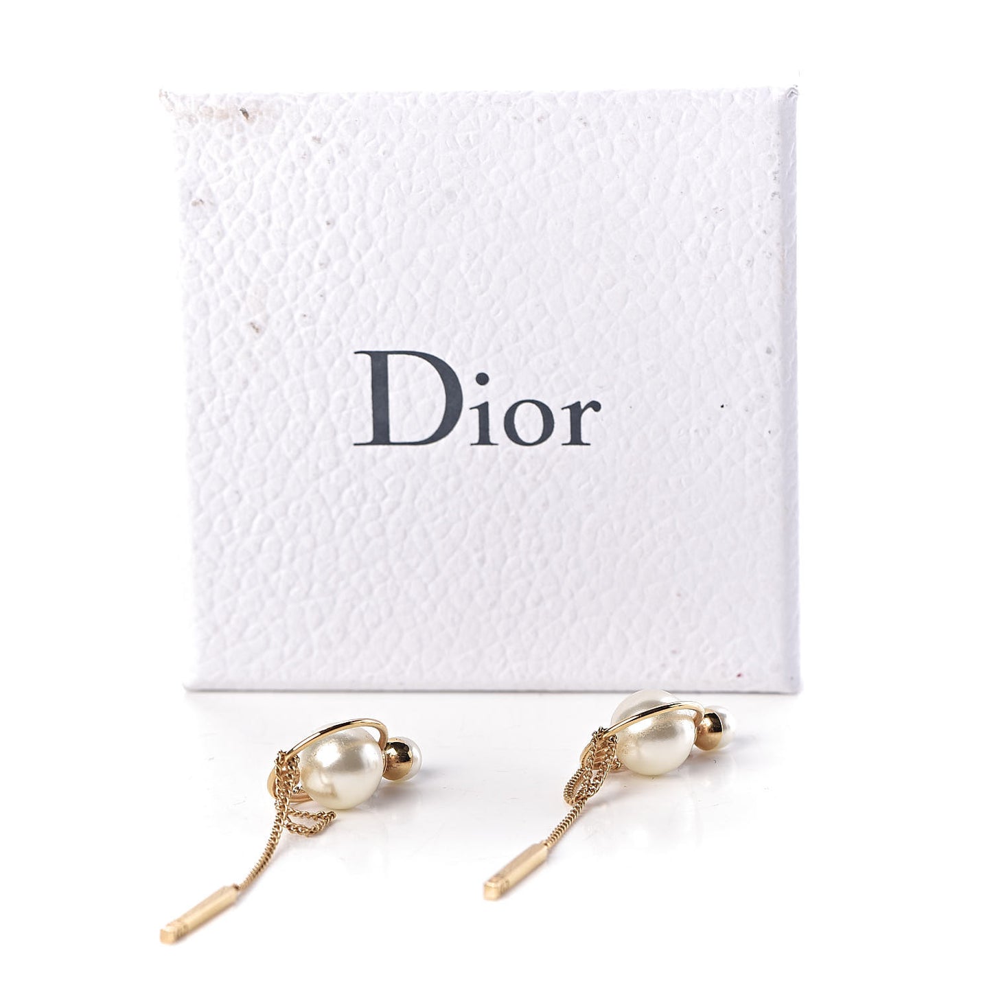 Pearl Tribales Dangle Chain Earrings Gold
