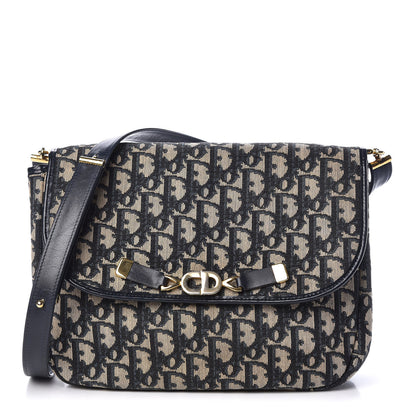 Christian Dior Monogram Flap Navy Blue 1 of 16