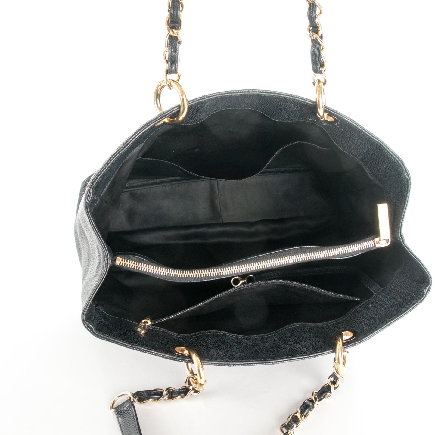 Caviar Quilted Grand Shopping Tote GST Black