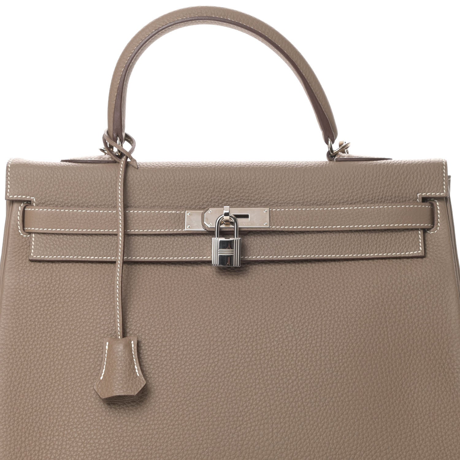 Hermes Togo Kelly Retourne 35 Etoupe 8 of 16