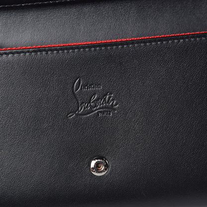 Christian Louboutin Calfskin Macaron Spiked Flap Wallet Black 6 of 9