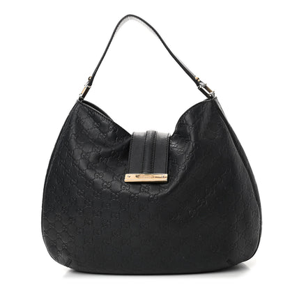 Gucci Guccissima Large New Ladies Web Hobo Black 1 of 7