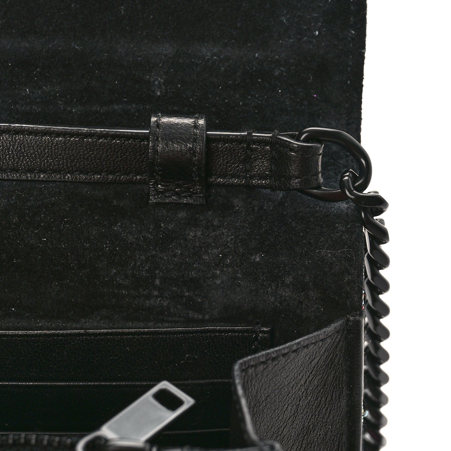 Saint Laurent Tiger Burnout Monogram Chain Wallet Multicolor 9 of 11