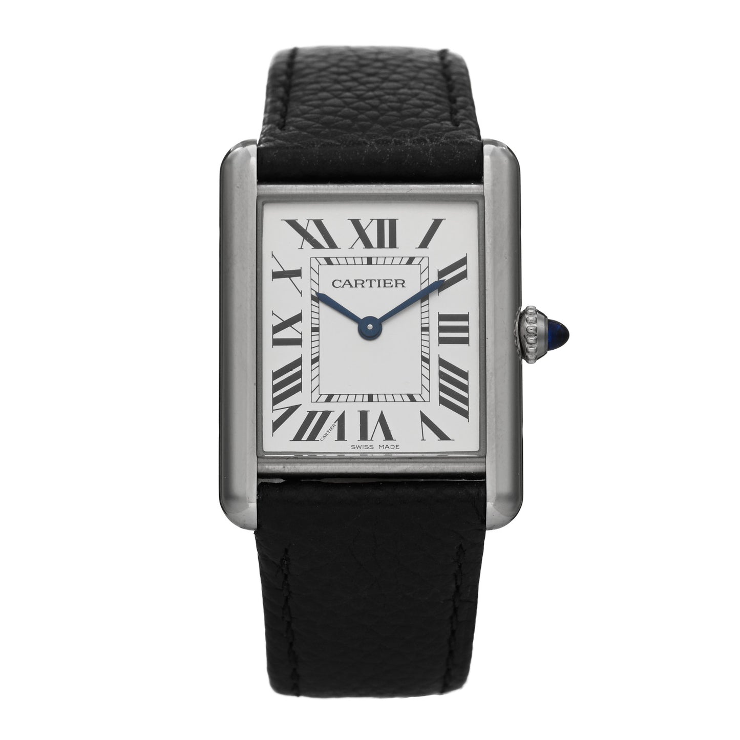 Stainless Steel Calfskin 25mm Must de Cartier Tank Quartz Watch