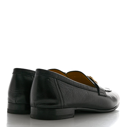 Hermes Goatskin Womens Paris Loafers 39 Black 4 of 9