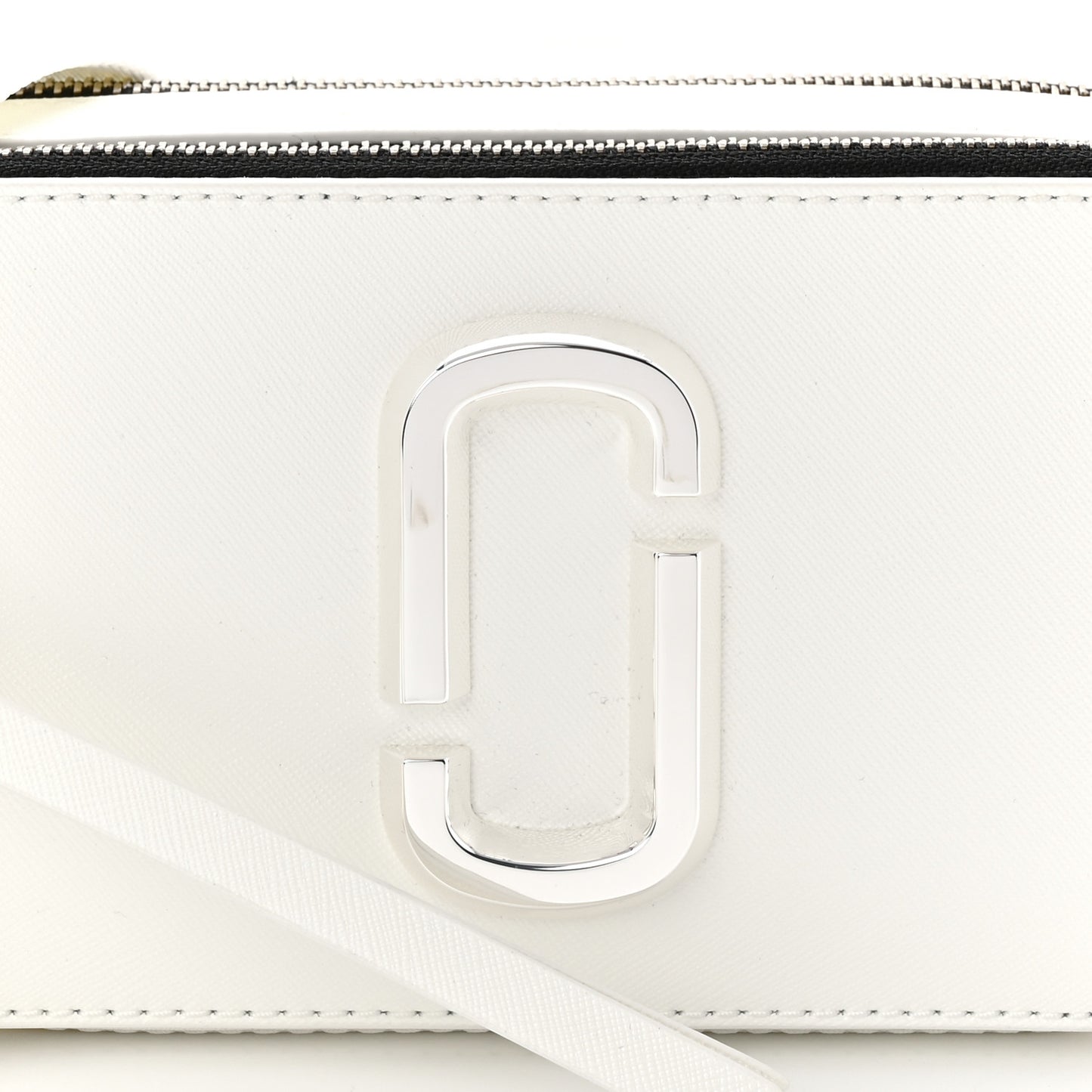 Saffiano Small Snapshot Camera Bag White