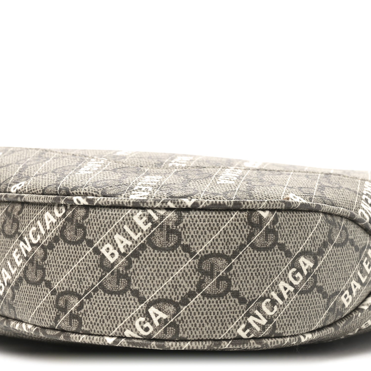 Gucci X BALENCIAGA GG Supreme Monogram Logo Print Medium Jackie 1961 Hobo Beige Ebony 10 of 10
