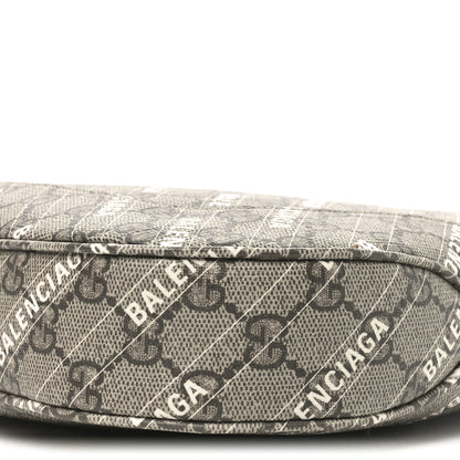 Gucci X BALENCIAGA GG Supreme Monogram Logo Print Medium Jackie 1961 Hobo Beige Ebony 10 of 10