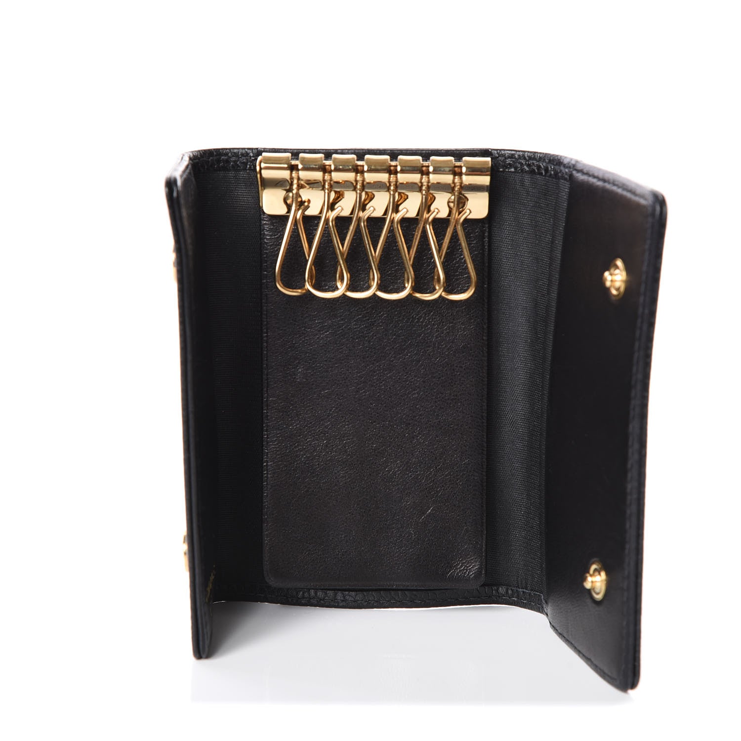 Chanel Caviar Timeless CC 6 Key Holder Case Black 4 of 11