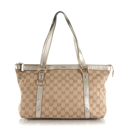 Gucci Monogram Medium Abbey Tote Gold 1 of 7