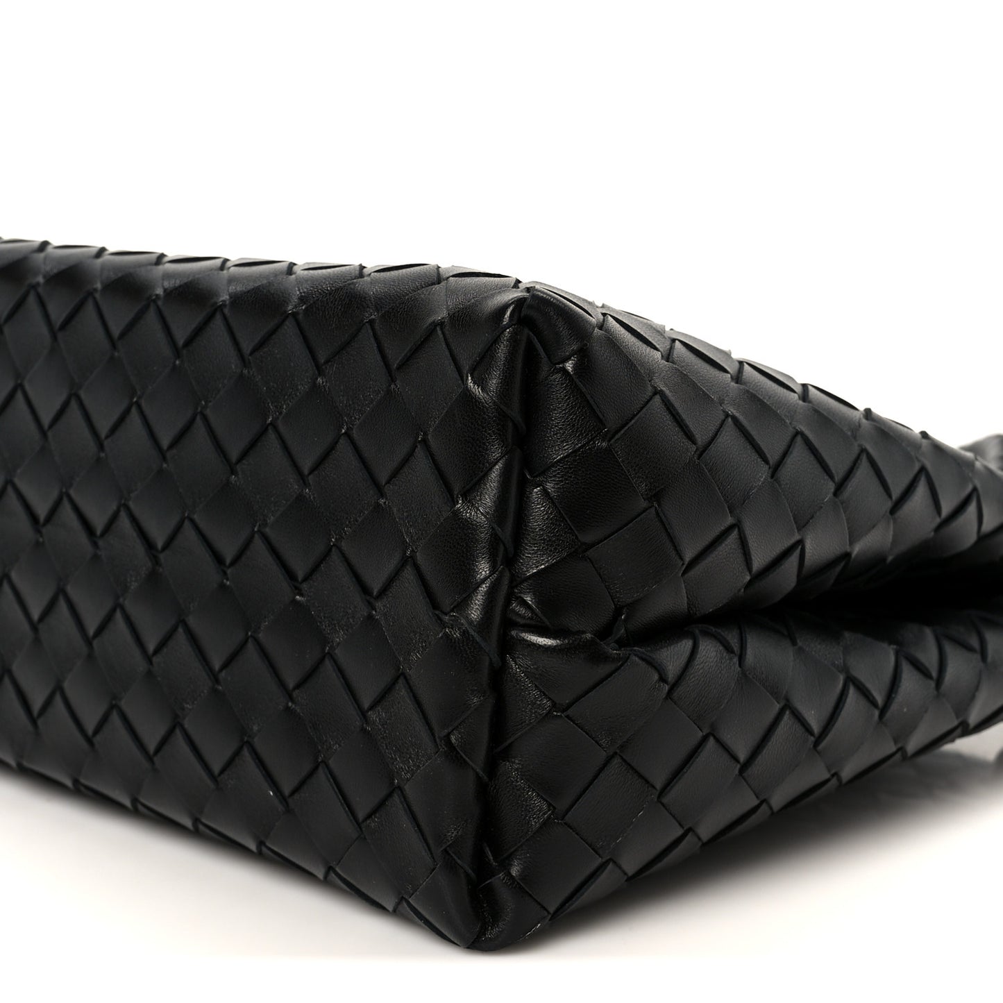 Nappa Intrecciato Medium Andiamo Shoulder Bag Black