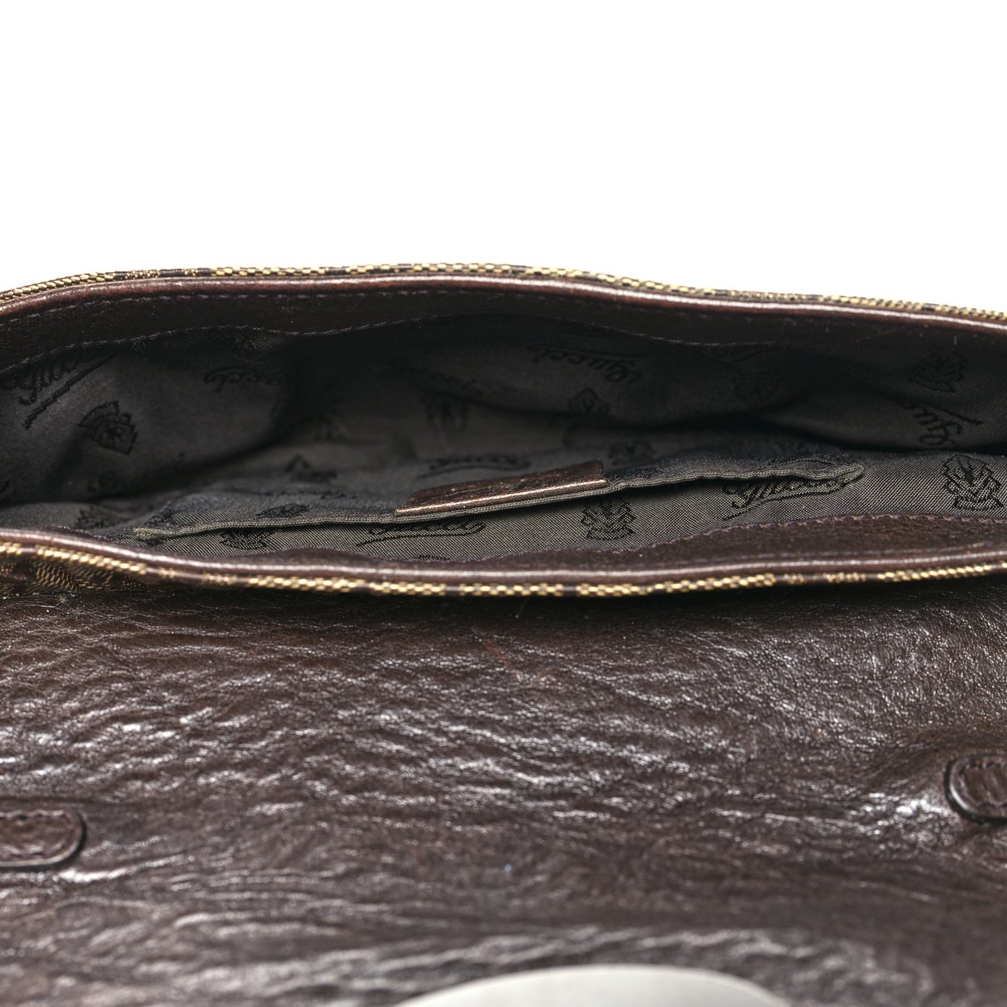Crystal Monogram Babouska Clutch Dark Brown