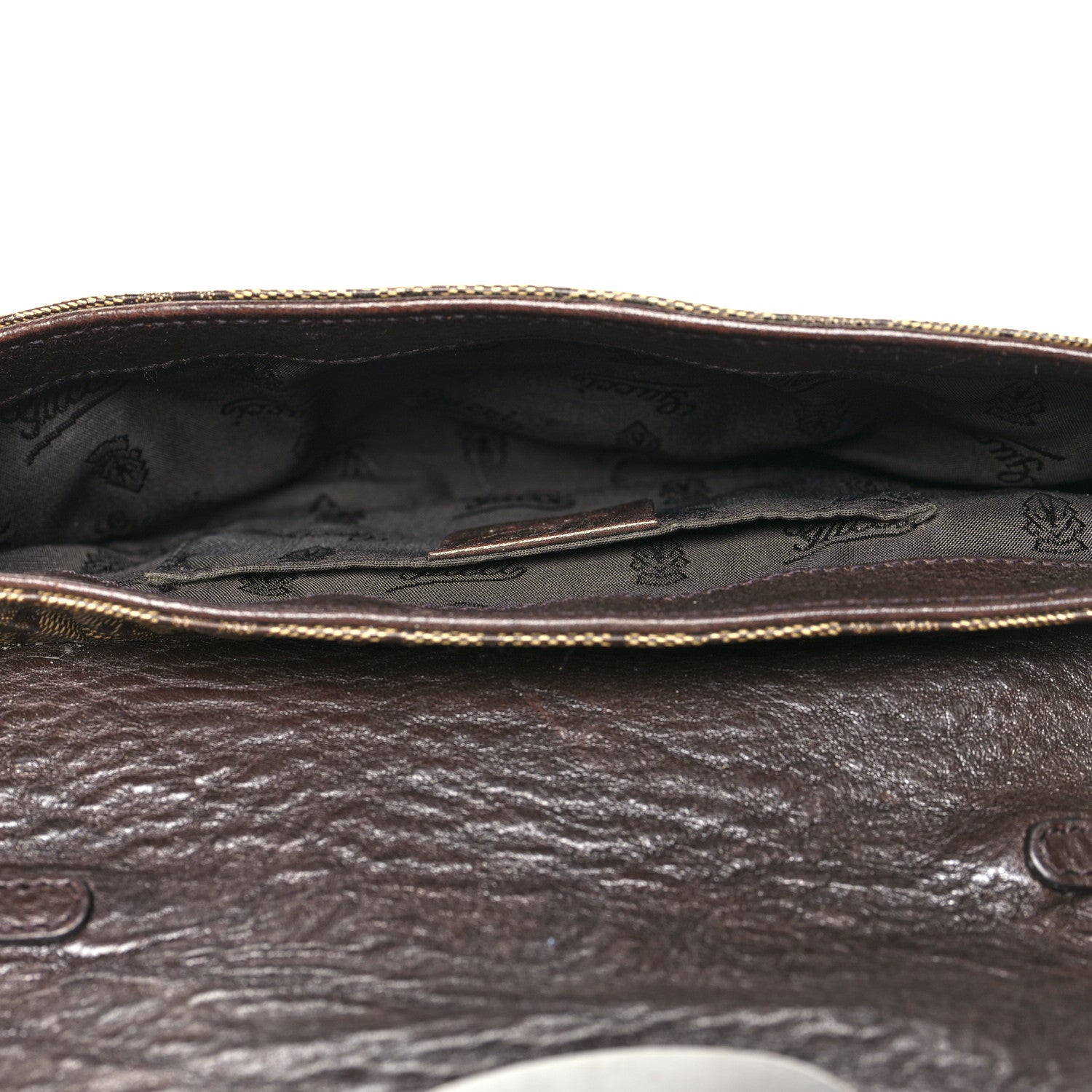 Gucci Crystal Monogram Babouska Clutch Dark Brown 6 of 13