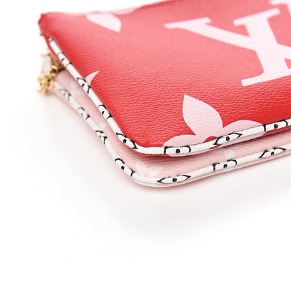 Louis Vuitton Monogram Giant Double Zip Pochette Rouge 8 of 9