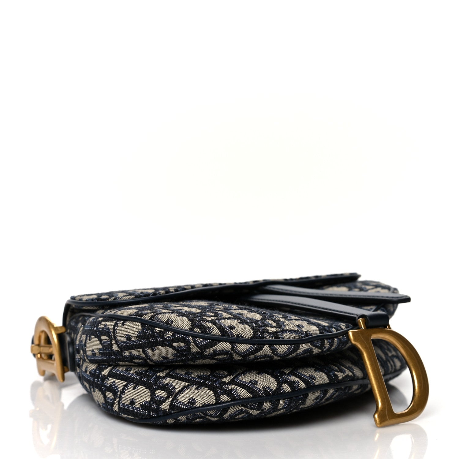 Christian Dior Oblique Saddle Bag Blue 4 of 10