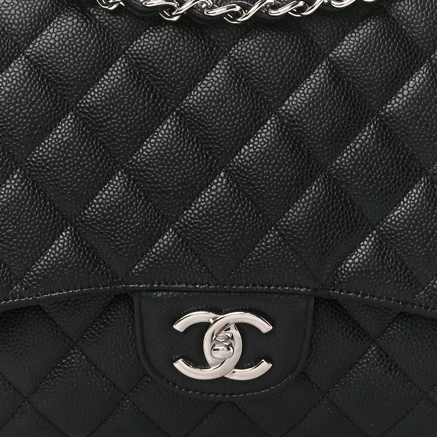 Caviar Quilted Maxi Double Flap Black