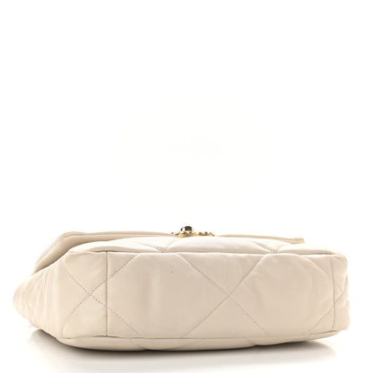 Chanel Lambskin Quilted Medium Chanel 19 Flap Light Beige 4 of 14