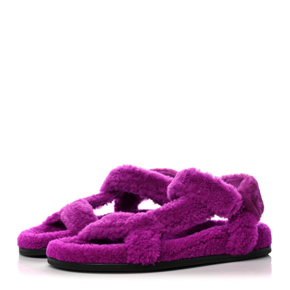 Fendi Shearling FF Fendi Feel Sandals 39 Bouganville 3 of 7