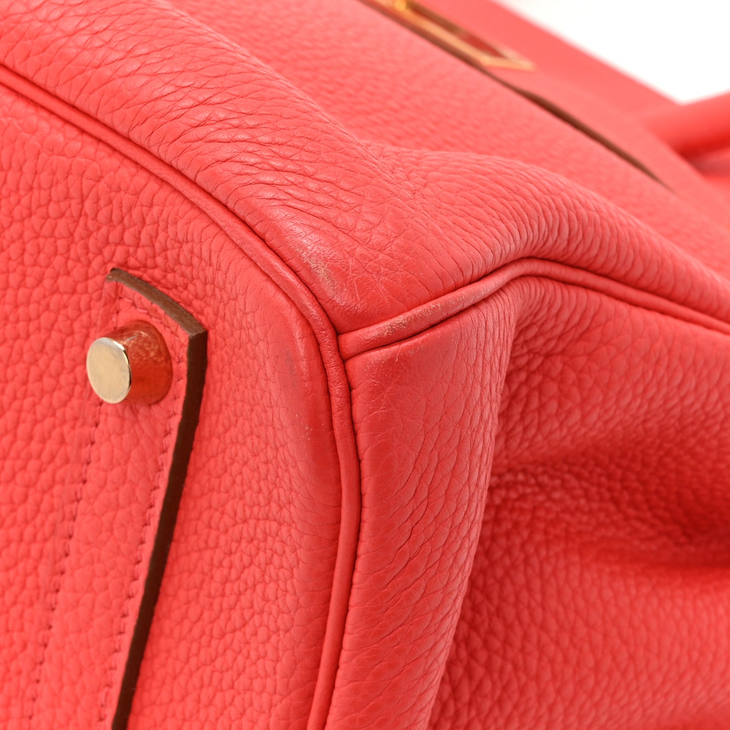 Togo Birkin 35 Rouge Pivoine