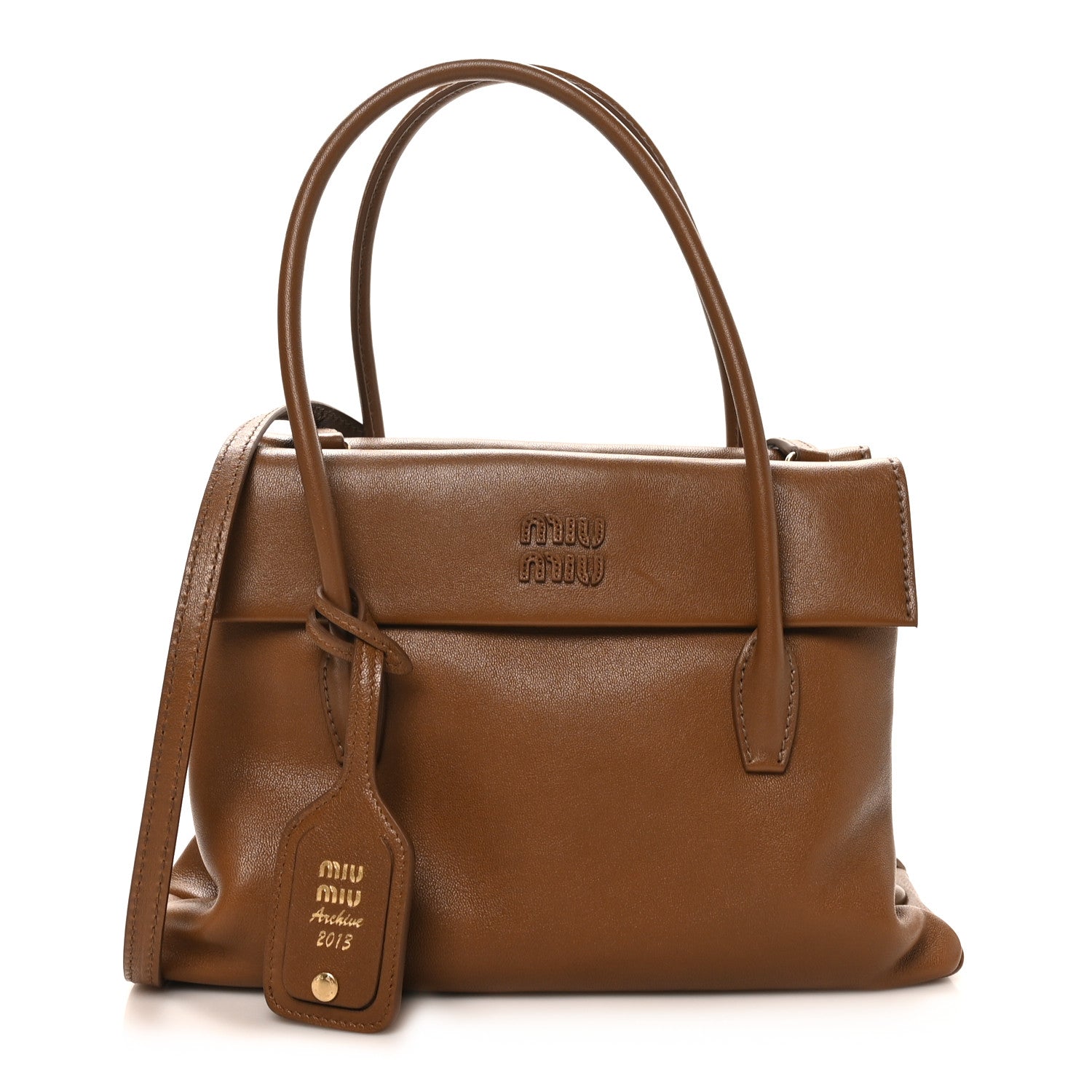Miu Miu Nappa Solitaire Bag Legno 1 of 9