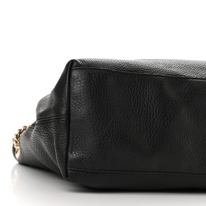 Gucci Pebbled Calfskin Large Soho Chain Shoulder Bag Black 9 of 11
