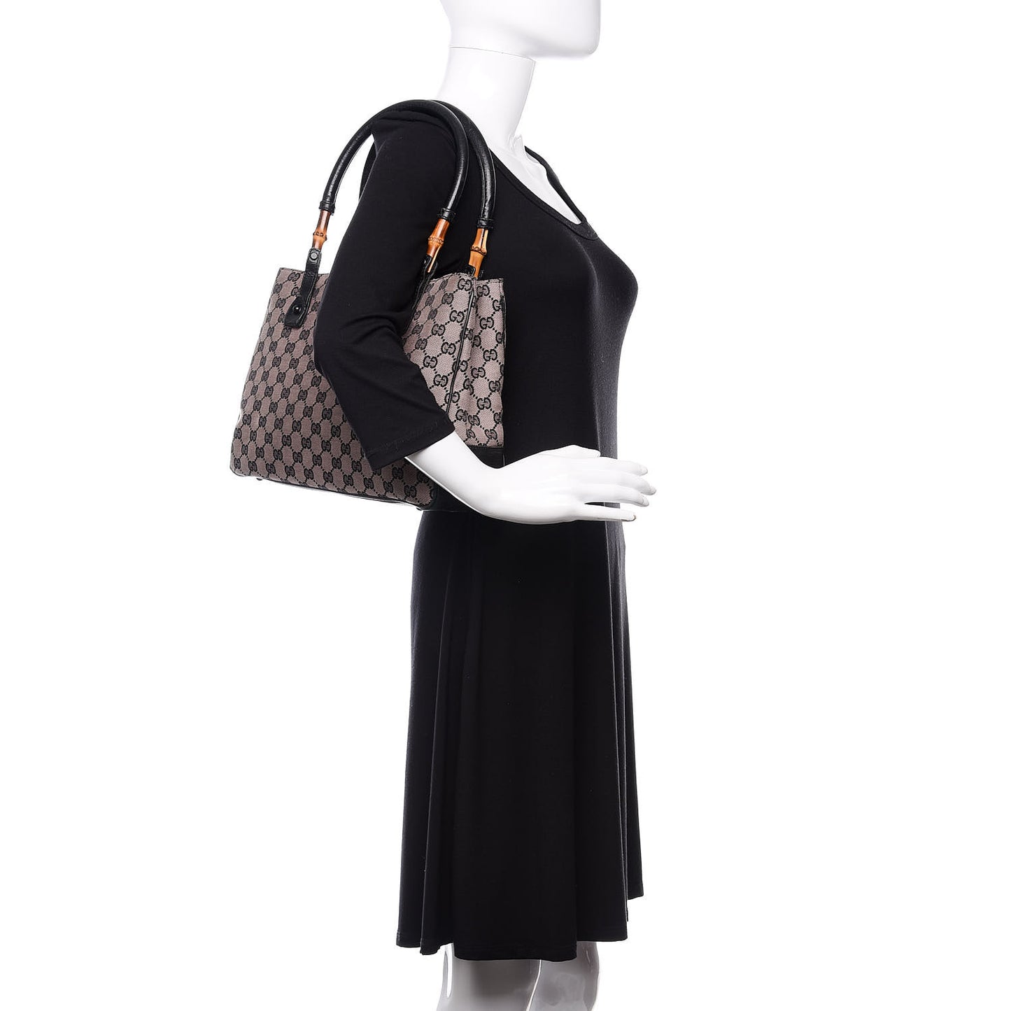 Monogram Small Bamboo Tote Navy