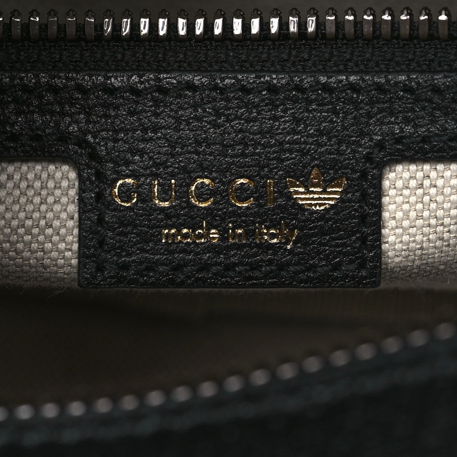 Gucci X ADIDAS Crystal Vintage Monogram Textured Dollar Calfskin Web Trefoil Logo Small Messenger Bag Hibiscus Red Off White Black 6 of 10