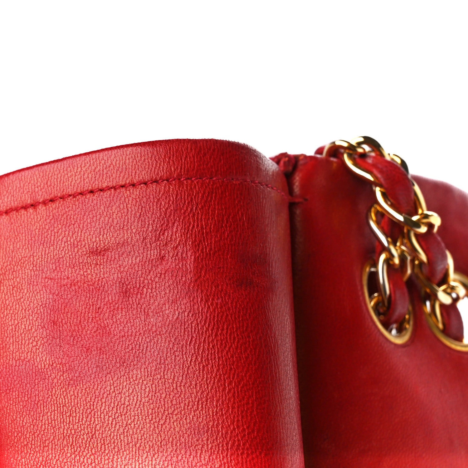 Chanel Lambskin Quilted Small Double Flap Red 14 of 16