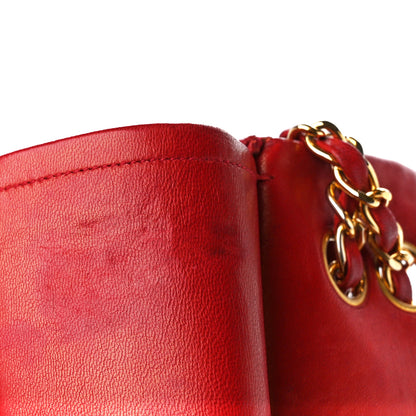 Chanel Lambskin Quilted Small Double Flap Red 14 of 16