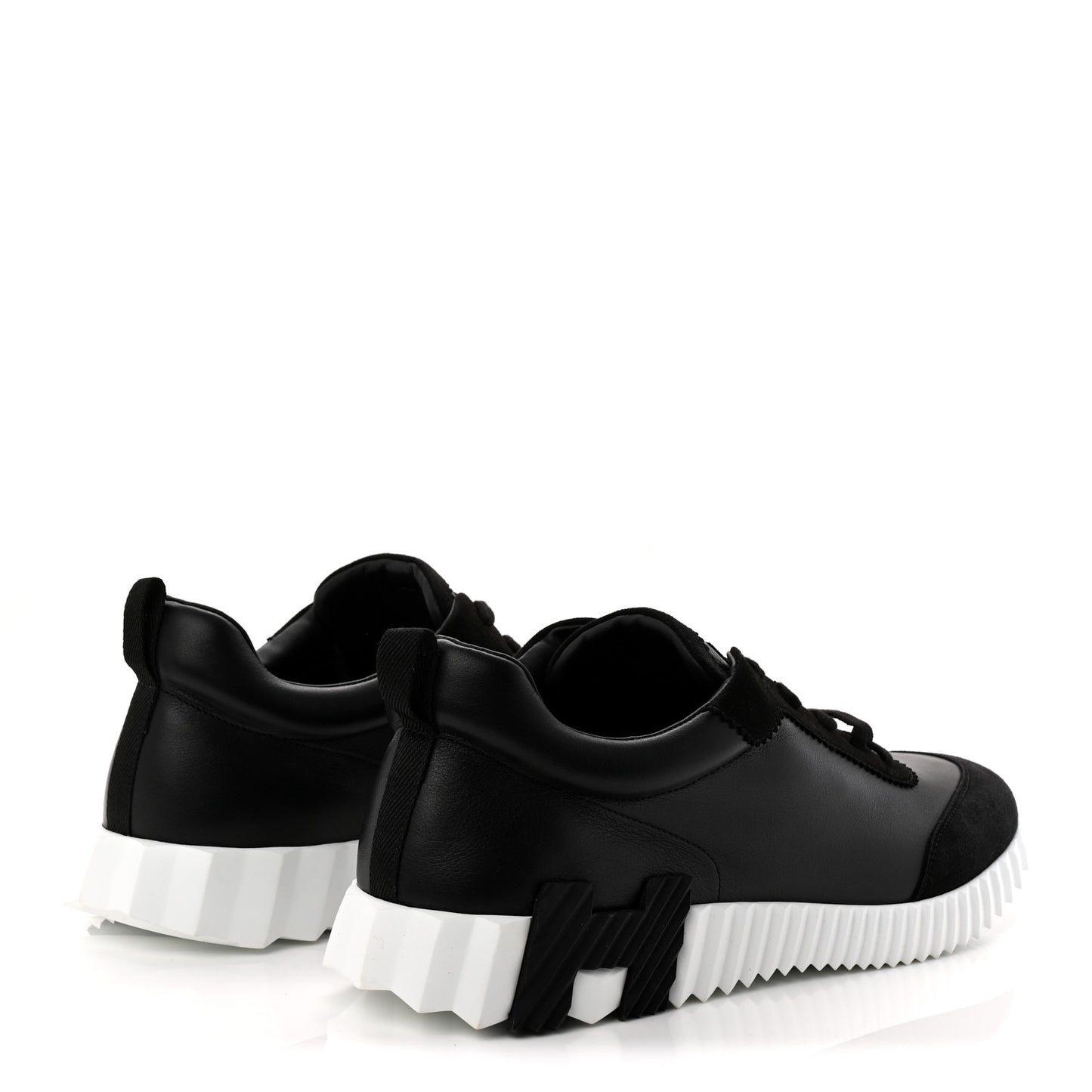 Goatskin Suede Goatskin Bouncing Sneakers 46 Black