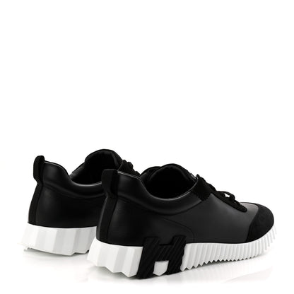 Hermes Goatskin Suede Goatskin Bouncing Sneakers 46 Black 4 of 10
