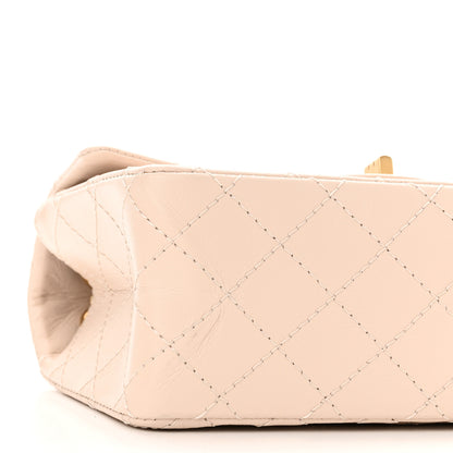 Chanel Aged Calfskin Quilted 2.55 Reissue Mini Flap Light Beige 9 of 11