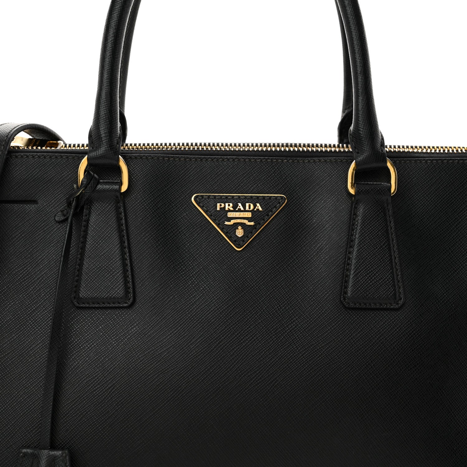 Prada Saffiano Lux Large Galleria Double Zip Black 8 of 15